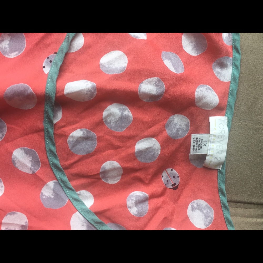 Super Cute Orange and green polka dots dress